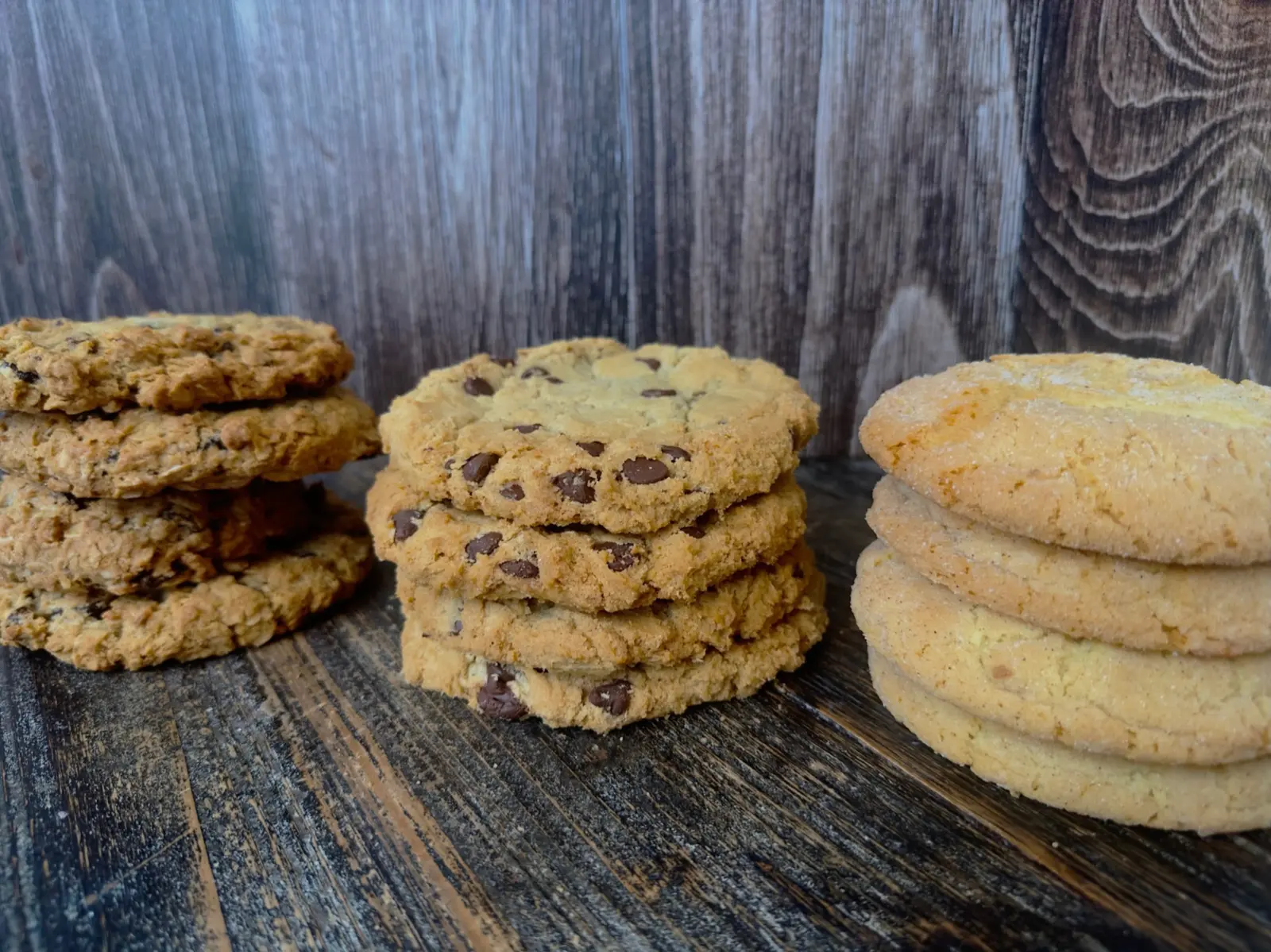 Stacks of fresh Little Daisy cookies
